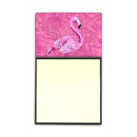 Carolines Treasures 8875SN Flamingo On Pink Refiillable Sticky Note Holder Or Postit Note Dispenser; 3 X 3 In.